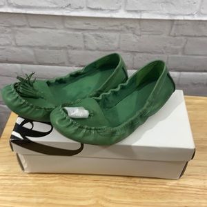Green Leather Loafers